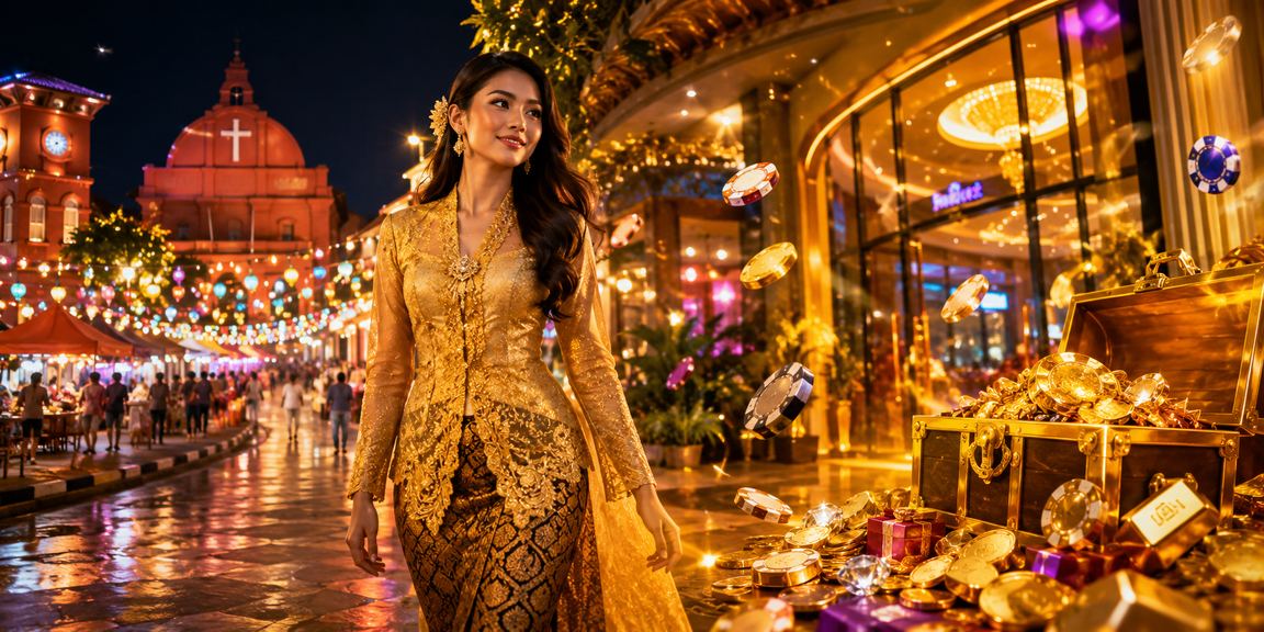 Pengguna di Melaka menikmati pertaruhan sukan sambil berbaju kebaya tradisional