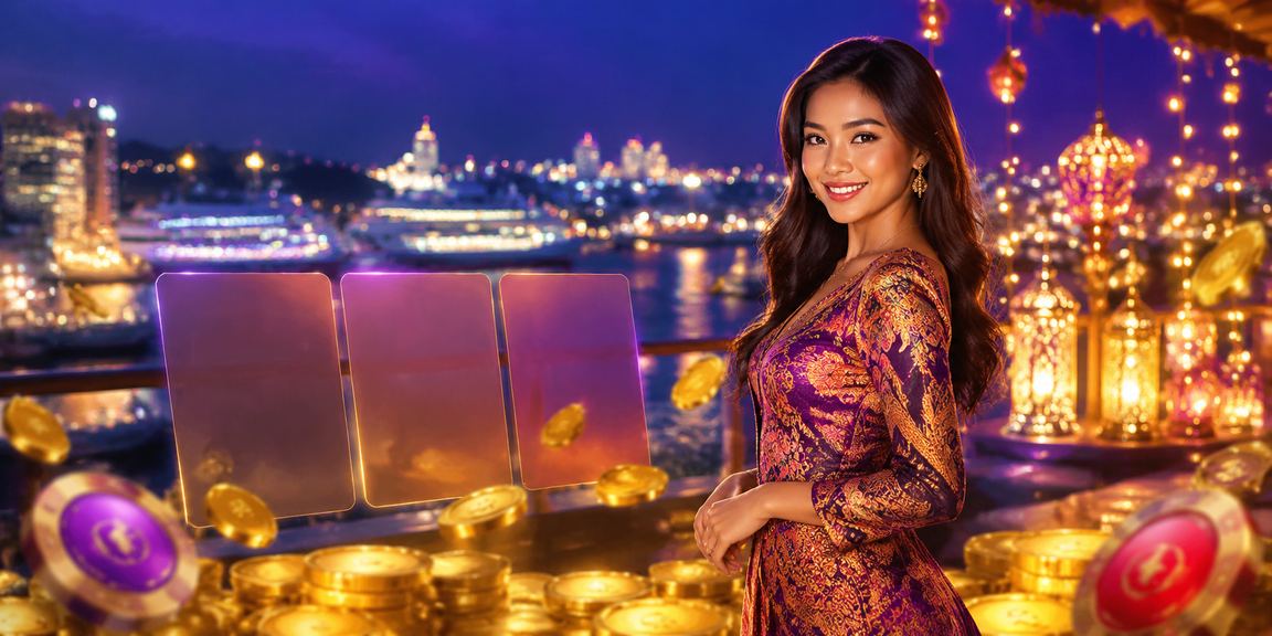 Suasana hiburan kasino dalam talian dengan motif batik Malaysia yang meriah