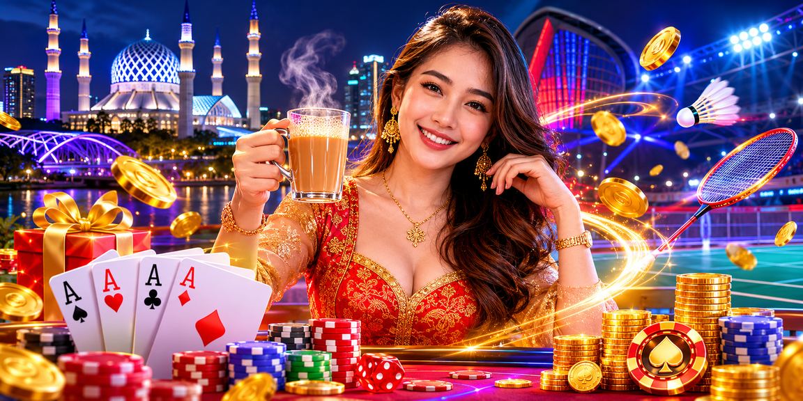 Permainan kad poker dengan hiasan budaya tempatan Selangor Malaysia